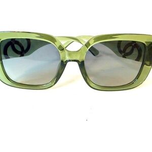 Retro Green cat-eye Designers women Sunglasses Fashion vintage